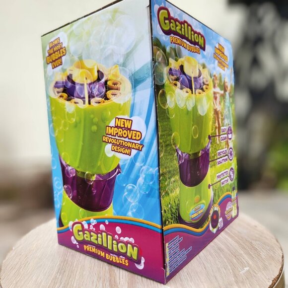 NEW Gazillion Bubble Machine with Solution Refill Birthday Party Supplies Green - Picture 8 of 14